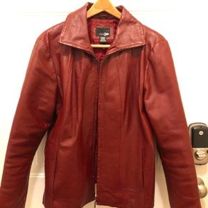 Vintage Burgundy Leather Jacket
